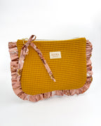 Ochre Flowers- Pouch