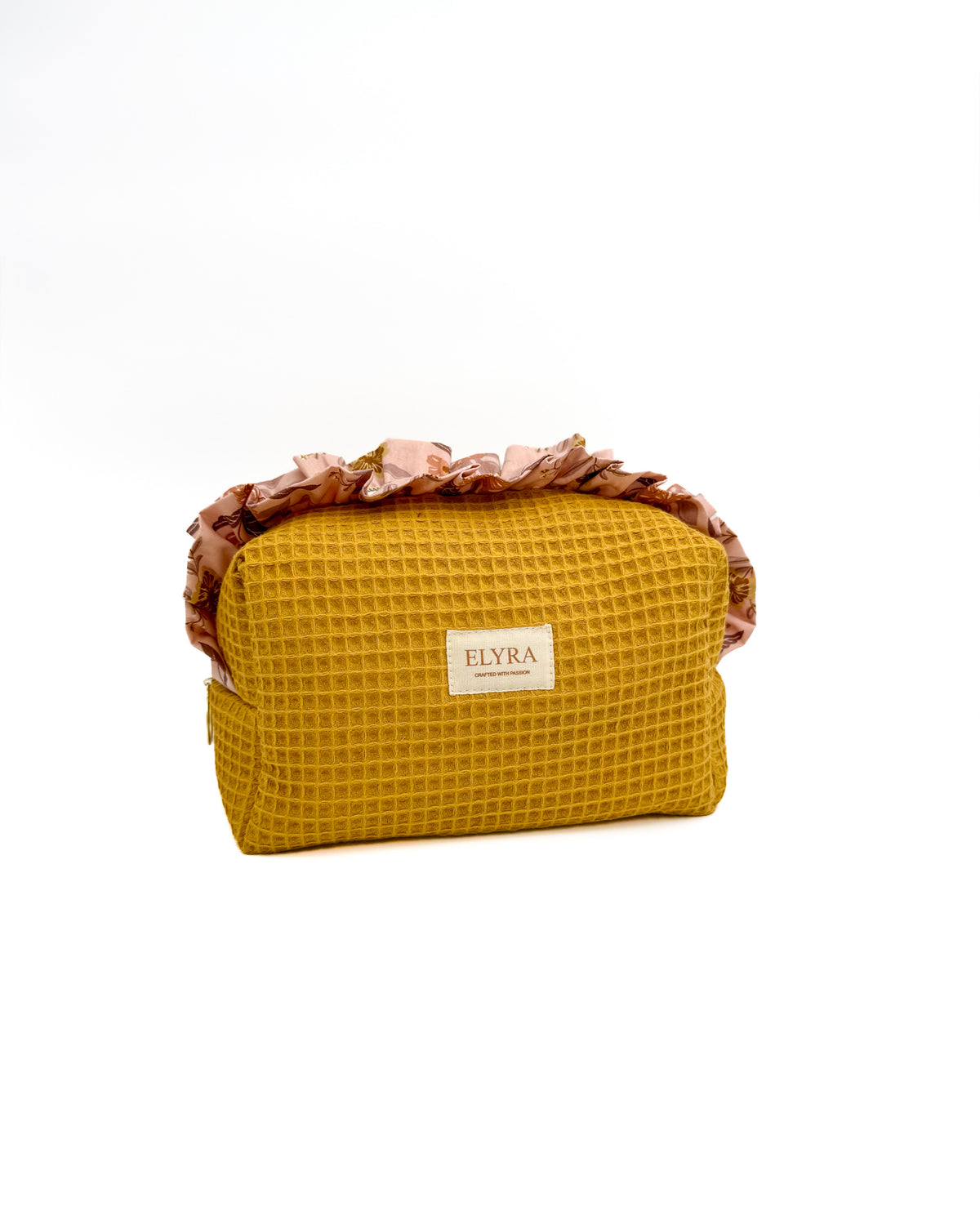 Ochre Flowers - Cosmetic Bag