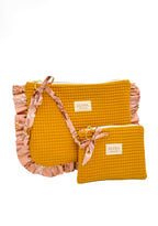 Ochre Flowers - Mini Pouch