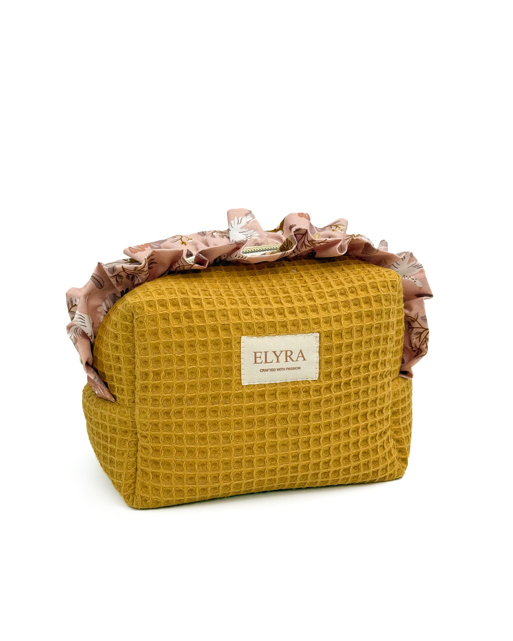 Ochre Flowers - Cosmetic Bag