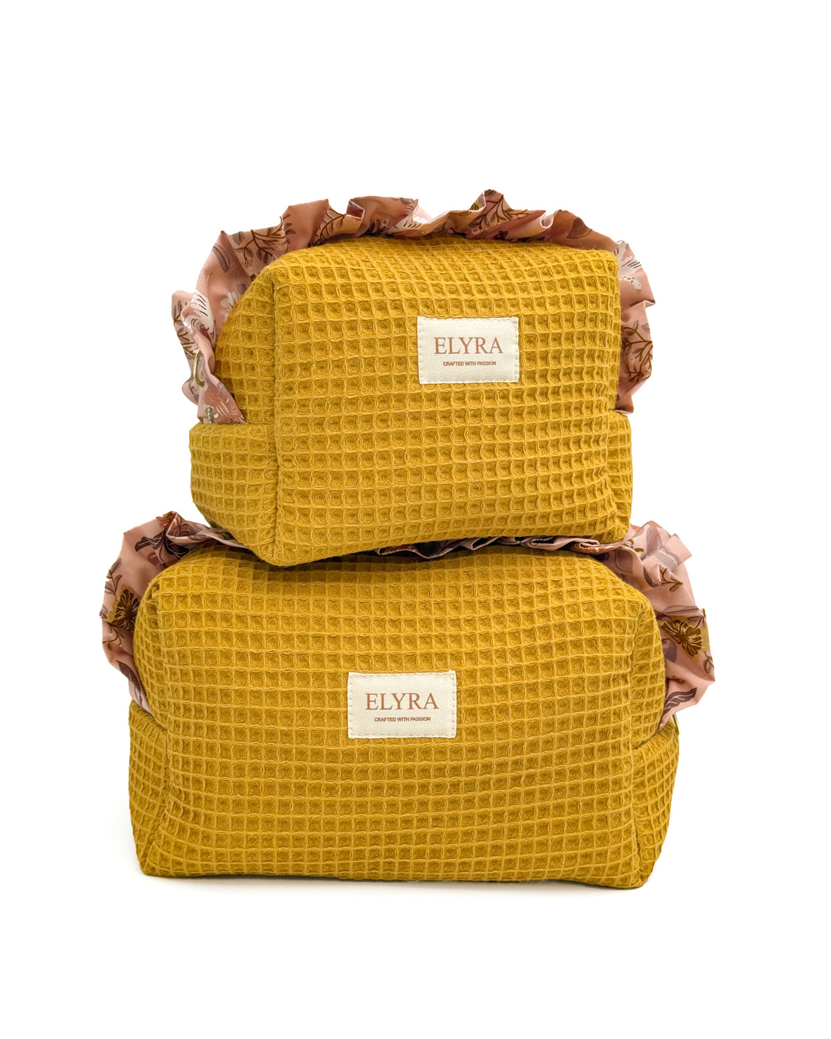 Ochre Flowers - Cosmetic Bag
