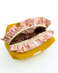 Ochre Flowers - Cosmetic Bag