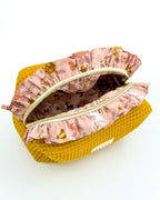 Ochre Flowers - Cosmetic Bag