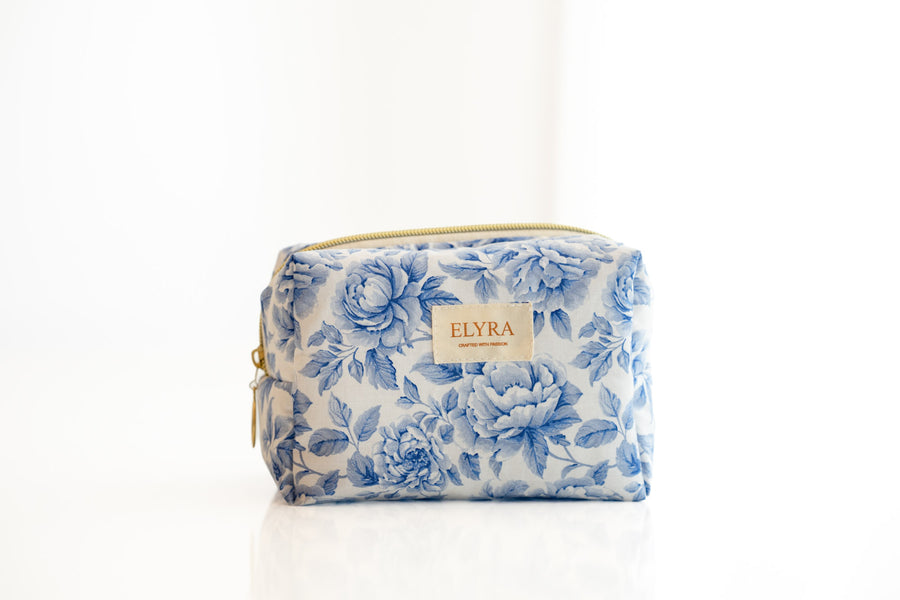 Blue Vintage Peony - Cosmetic Bag