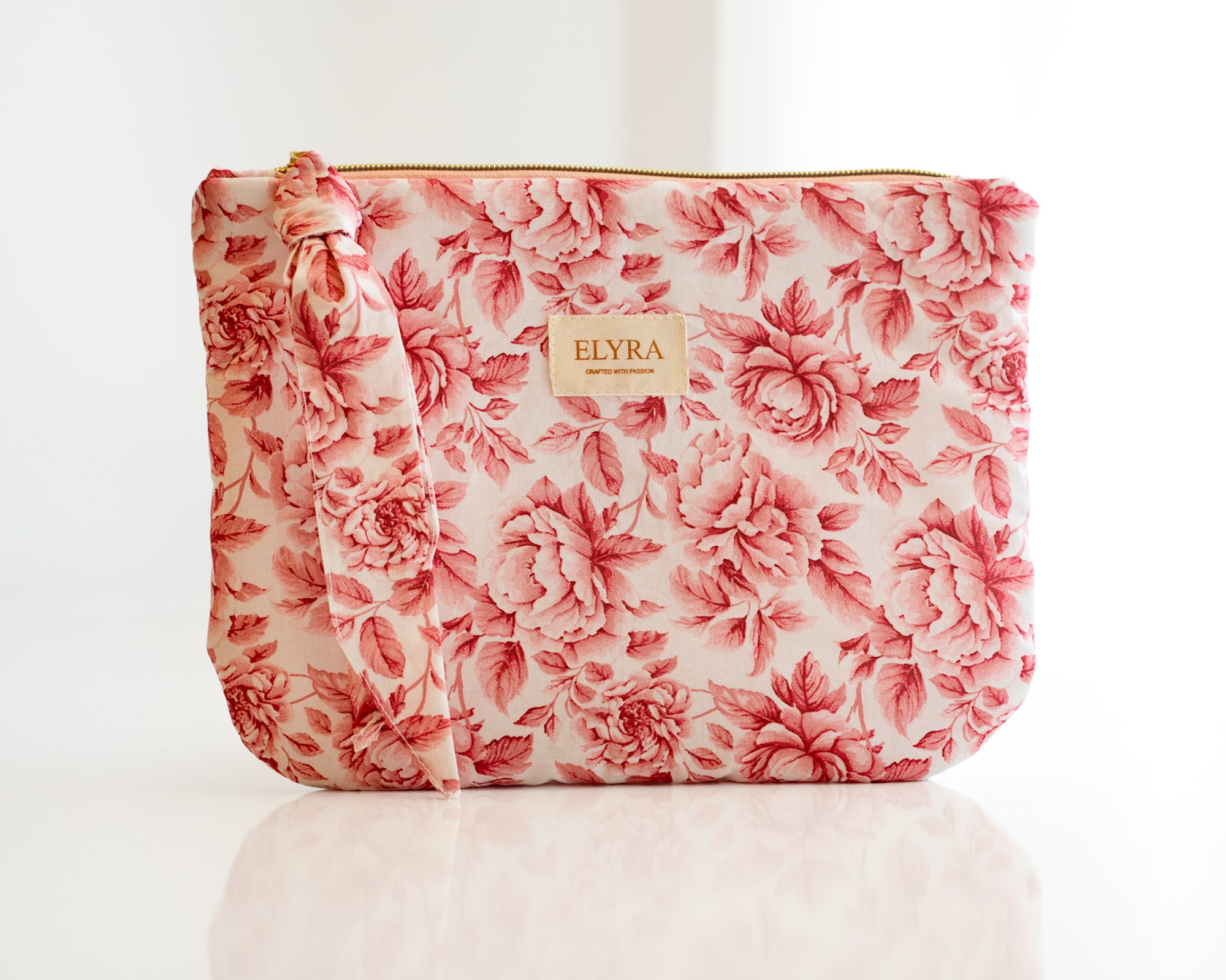 Red Vintage Peony - Pouch