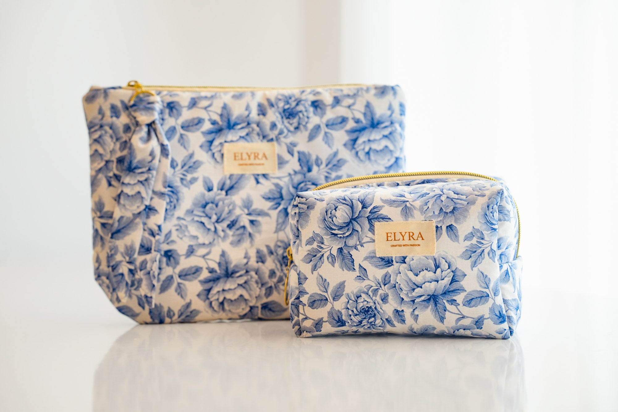 Blue Vintage Peony - Cosmetic Bag