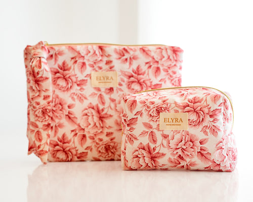 Red Vintage Peony - Pouch