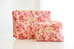 Red Vintage Peony - Cosmetic Bag