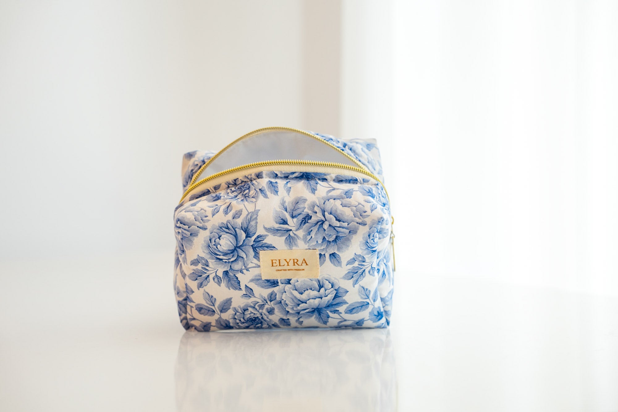 Blue Vintage Peony - Cosmetic Bag