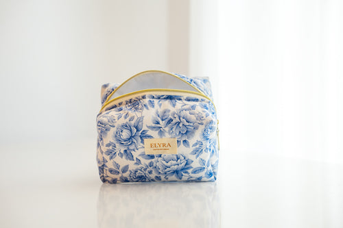 Blue Vintage Peony - Cosmetic Bag
