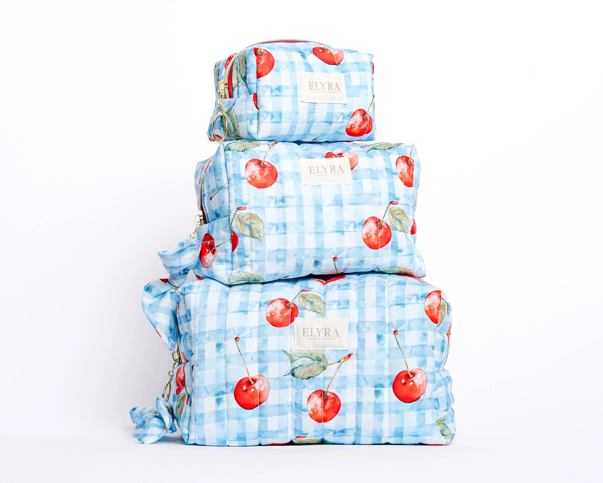 Cherry Check - Cosmetic Bag